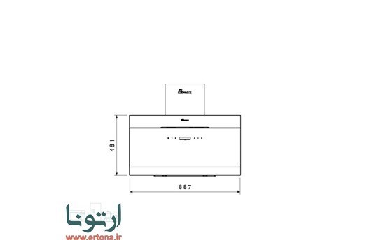 هود مورب بیمکث مدل 2032 مشکی 90 سانت